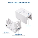 Cable Matters [UL Listed] 10-Pack 1-Port Keystone Jack Surface Mount Box in White - CLONED