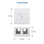 Cable Matters [UL Listed] 10-Pack 2-Port Keystone Jack Surface Mount Box in White