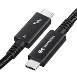 Cable Matters [Intel Certified] Braided Thunderbolt 4 (40Gbps) USB-C Cable with 100W Charging - 2m/6.6ft