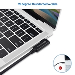 Cable Matters [Intel Certified] 90 Degree Angled Thunderbolt 4 (40Gbps) Cable