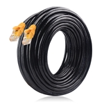 Cable Matters Cat 6A Outdoor UTP 24 AWG Ethernet Patch Cable in Black