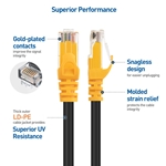 Cable Matters Cat 6A Outdoor UTP 24 AWG Ethernet Patch Cable in Black