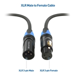 Cable Matters 3-Pack, Color-coded XLR to XLR Microphone Cable