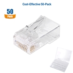 Cable Matters 50-Pack Cat6 Pass Through RJ45 Modular Plugs