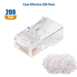 200-Pack Cat6 Pass Through RJ45 Modular Plugs