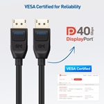 Cable Matters VESA Certified DisplayPort 2.1 Cable - 8K 60hz Ready