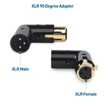 Cable Matters 2-Pack, Angle Male to Female XLR Adapter