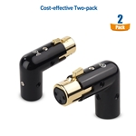 Cable Matters 2-Pack, Angle Male to Female XLR Adapter