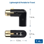 Cable Matters 2-Pack, Angle Male to Female XLR Adapter