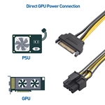 Cable Matters 2-Pack 6+2 Pin PCIe to SATA Power Cable