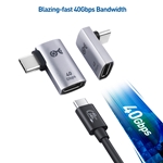 Cable Matters Combo-Pack, 40Gbps USB-C Right Angle Adapter