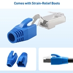 Cable Matters 20-Pack, Cat 8 Shielded RJ45 Pass-Through Modular Plugs with Strain-Relief Boots