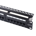 Cable Matters [UL Listed] Rackmount or Wall Mount 1U 24-Port Cat 6 Network Patch Panel with Support Bar