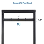 Cable Matters [UL Listed] Rackmount or Wall Mount 1U 24-Port Cat 6 Network Patch Panel with Support Bar