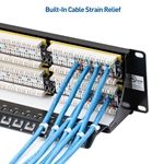 Cable Matters [UL Listed] Rackmount or Wall Mount 2U 48-Port Cat 6 Network Patch Panel with Support Bar