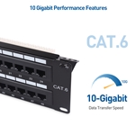 Cable Matters [UL Listed] Rackmount or Wall Mount 2U 48-Port Cat 6 Network Patch Panel with Support Bar