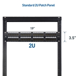 Cable Matters [UL Listed] Rackmount or Wall Mount 2U 48-Port Cat 6 Network Patch Panel with Support Bar