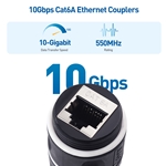 Cable Matters 3-Pack 10Gbps Cat6A Shielded Waterproof Ethernet Couplers