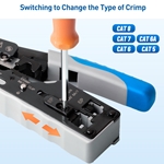 Cable Matters Modular RJ45 Crimping Tool for Shielded Pass Through Connectors