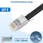 Cable Matters 20-Pack, Cat 8 Shielded RJ45 Modular Plugs with Strain-Relief Boots