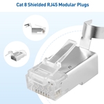 Cable Matters 20-Pack, Cat 8 Shielded RJ45 Modular Plugs with Strain-Relief Boots