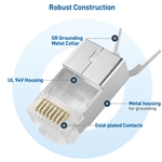 Cable Matters 20-Pack, Cat 8 Shielded RJ45 Modular Plugs with Strain-Relief Boots