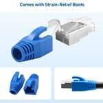 Cable Matters 20-Pack, Cat 8 Shielded RJ45 Modular Plugs with Strain-Relief Boots