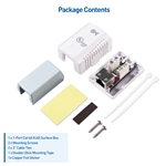 Cable Matters 5-Pack, 1-Port Cat 6a Shielded RJ45 Surface Mount Box