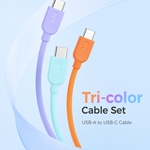 Cable Matters 3-Color Combo, Extreme Flexible USB A to USB C Cable