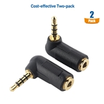 Cable Matters 2-Pack, Angled 3.5mm Audio Adapter