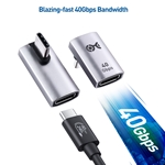 Cable Matters Combo-Pack, 40Gbps USB-C Angled Adapter