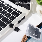 Cable Matters 20-Pack, USB-A Port Dust Covers in Black