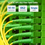 Cable Matters SC to SC APC OS2 Single Mode Simplex Fiber Optic Cable