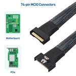 Cable Matters MCIO x8 74 Pin Cable - 2.8 ft/0.85m