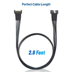 Cable Matters MCIO x8 74 Pin Cable - 2.8 ft/0.85m