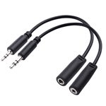 Cable Matters Combo Pack, 3.5mm to 2.5mm M/F, F/M TRS Audio Adapter Cable - 4 Inches