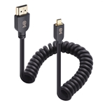 Cable Matters Coiled 8K Micro HDMI to HDMI Cable - 3 ft