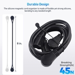 Cable Matters 20-Pack, Silicone Magnetic Cable Ties in Black and White