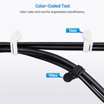 Cable Matters 20-Pack, Silicone Magnetic Cable Ties in Black and White