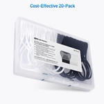 Cable Matters 20-Pack, Silicone Magnetic Cable Ties in Black and White