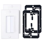 Cable Matters 2-Pack, 1-Gang Cable Pass-Through Brush Wall Plate with Bracket