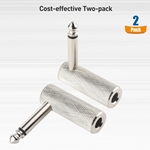 Cable Matters 2-Pack, Premium Right Angle 6.35mm TS Adapter