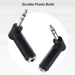 Cable Matters 2-Pack, Right Angle 6.35mm TRS Adapter