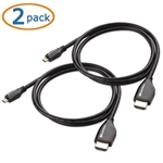 Cable Matters 2-Pack Micro HDMI to HDMI Cable - 4K Ready