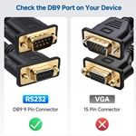 DB9 RS232 Serial Extension Cable
