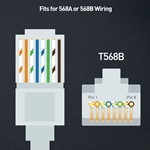 200-Pack, Cat 6 RJ45 Modular Plugs for 23-28 AWG Solid or Stranded UTP Cable