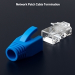 200-Pack, Cat 6 RJ45 Modular Plugs for 23-28 AWG Solid or Stranded UTP Cable