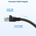 Durable Ethernet strain relief boots for RJ45 and Cat6 cables, cost-effective 100-pack for custom cable protection.