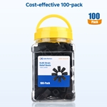 Durable Ethernet strain relief boots for RJ45 and Cat6 cables, cost-effective 100-pack for custom cable protection.