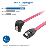 Cable Matters 3-Pack 90 Degree Right-Angle SATA III Cable